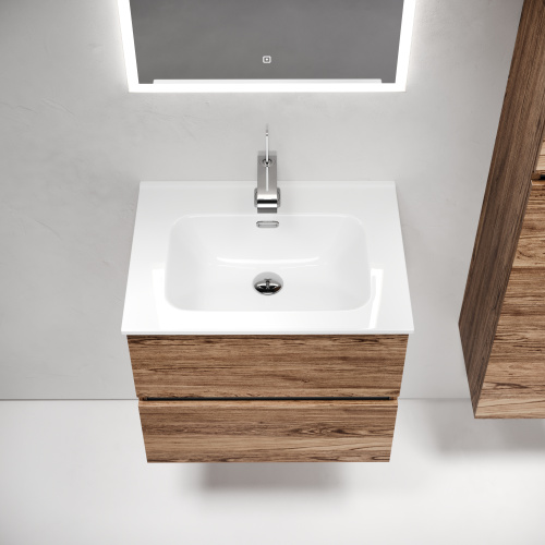 Тумба под раковину Sancos Urban UR60ECH 59х45х55 подвесная цвет дуб чарльстон - фото 5